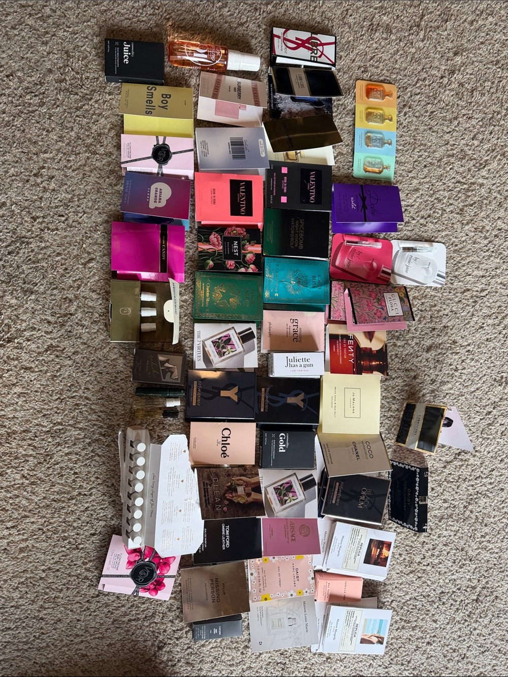 Assorted Designer Perfume 70 Samples-Kay Ali, Replica, Valentino, YSL, Gucci etc
